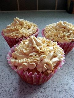 A picture of Peanut Butter cupcakes.
