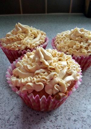 A picture of Peanut Butter cupcakes.