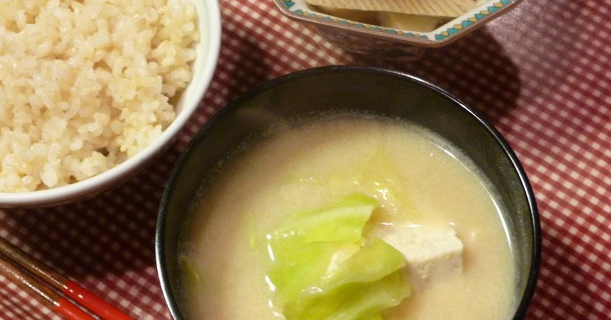 Soy Milk Miso Soup with Cabbage Recipe by cookpad.japan Cookpad