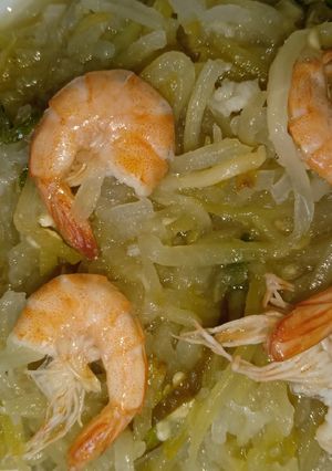 Foto resep Tumis pepaya muda dan udang
