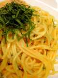 Mentaiko Spaghetti with Delicious Shiso Leaves