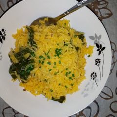 A picture of ONE POT RICE WITH SPINACH MEAL.
