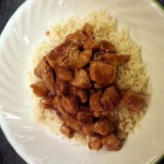 A picture of Bourbon Chicken.