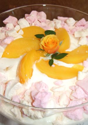 Foto principal de Pastel de queso en amarillo, blanco y rosa