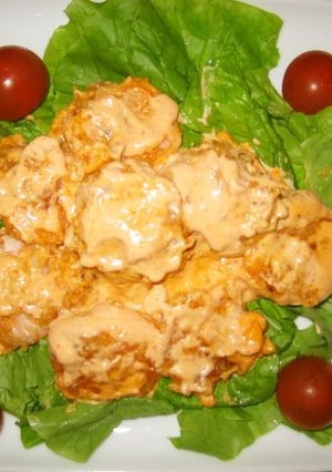 A picture of Shrimp in Chili-Mayonnaise Sauce.