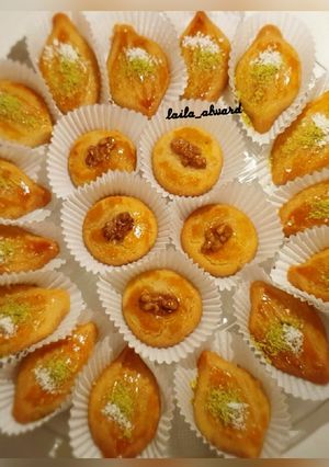 صورة لوصفة أطيب حلى تركي شكرباري أو رموش الست😋😍