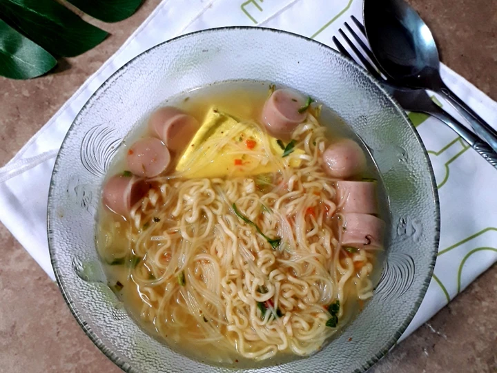 Cara Mudah Membuat Resep Bi-Mi kuah sosis tahu yang Sempurna Anti Ribet, Menggugah Selera