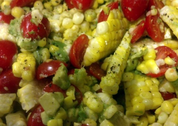 Recipe: Appetizing Simple Summer Corn Salad (slimmed down version)