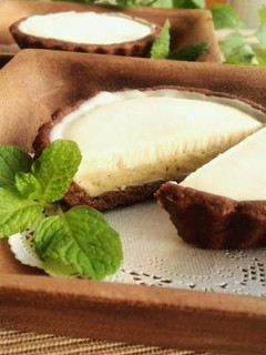 A picture of Chocolate Pistachio Ice Cream Tart.