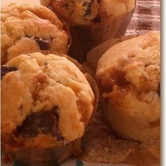 A picture of Caramel & Chocolate Chunk Muffins.