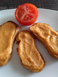 Una foto de Crema de berenjena