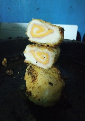 Una foto de Arrolladito de pechuga rellena