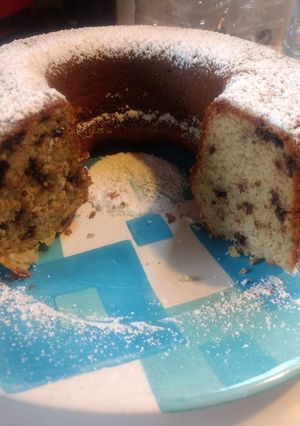 Una foto de Budín de banana y chips de chocolate