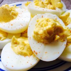 A picture of Cajun Devilish Eggs.