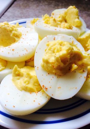 A picture of Cajun Devilish Eggs.