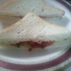 A picture of Vegetables sandwich.