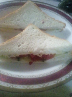 A picture of Vegetables sandwich.