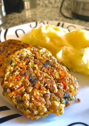 Una foto de Hamburguesas de quinoa y lentejas