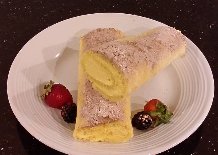 Recipe of Super Quick Homemade Lemon Cake Roll