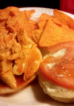 A picture of Buffalo chicken sandwich.
