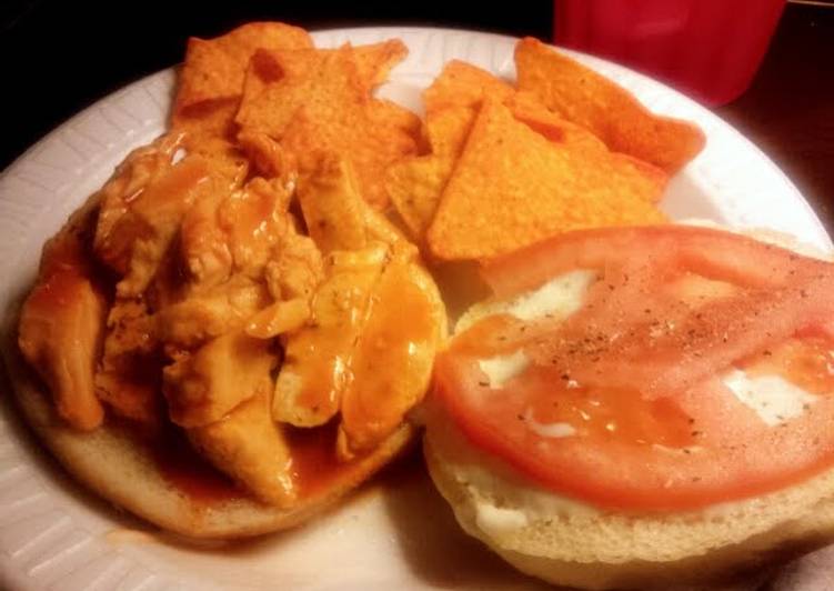 Steps to Prepare Super Quick Homemade Buffalo chicken sandwich