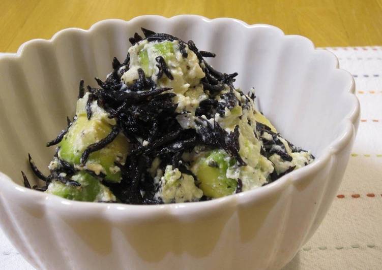 Simple Way to Prepare Homemade Hijiki Seaweed &amp; Avocado Western-Style Dressing