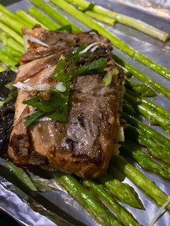 Foto resep Salmon Panggang Asparagus
