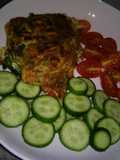 Tortilla de vegetales y verduras picaditos