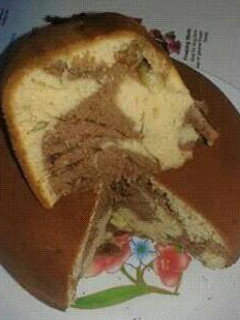 A picture of Chocolate cake (improvised oven).