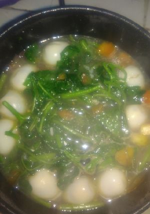 Foto resep Tumis Bayam Telur Puyuh