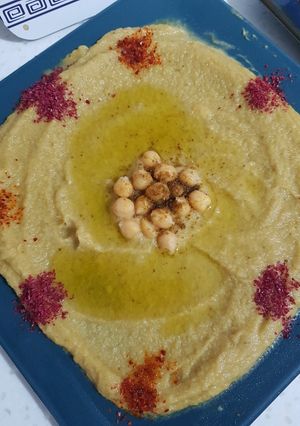 صورة لوصفة حمص بزيت الزيتون