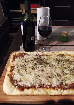 Una foto de Pizza con queso magro!!