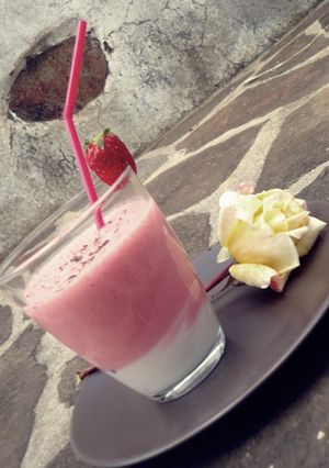 Una foto de Batido de fresa