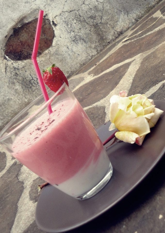 Una foto de Batido de fresa