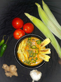 பேபிகான் ஹைதராபாதி நிசாமி கிரேவி (Babycorn hyderabadi nizami gravy recipe in tamil) செய்முறை முக்கிய புகைப்படம்