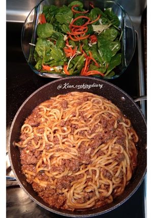 Foto resep Shanghai-style Beef Dan Dan Noodles and Salad