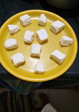 A picture of Homemade paneer.