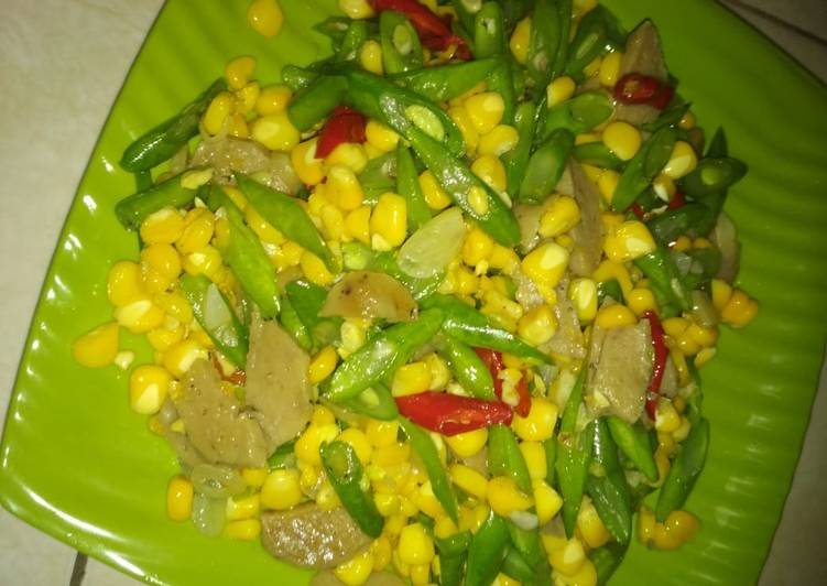Resep Tumis buncis jagung manis bakso, Menggugah Selera
