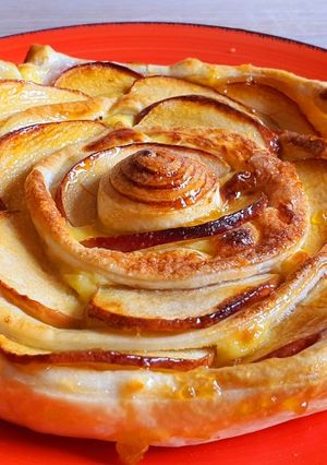Almás-vaníliás virág recept fotója