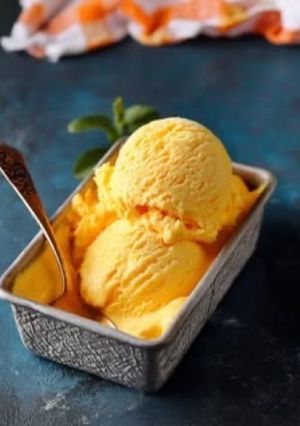 A picture of Mango ice cream.