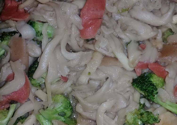 Resep Tumis jamur tiram brokoli Anti Gagal