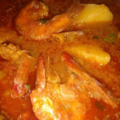 A picture of Chingri Malaikari/Prwan Malai Curry.