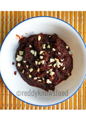 A picture of Beetroot Halwa.