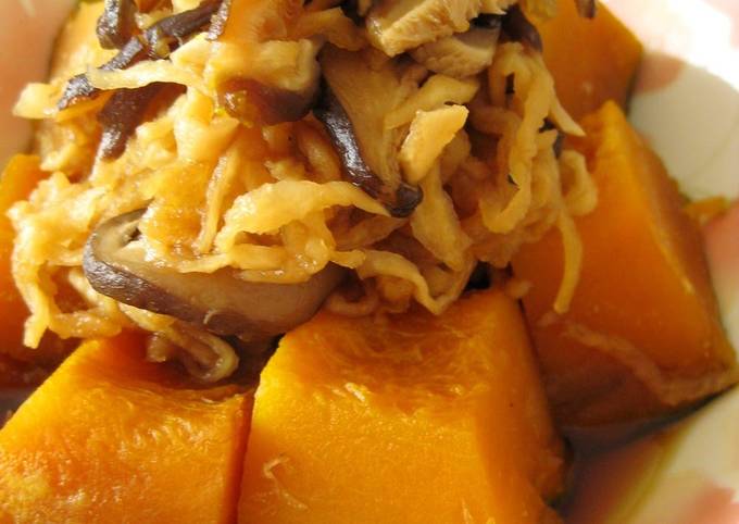 Easiest Way to Make Homemade Stewed Kabocha and Dried Shredded Daikon