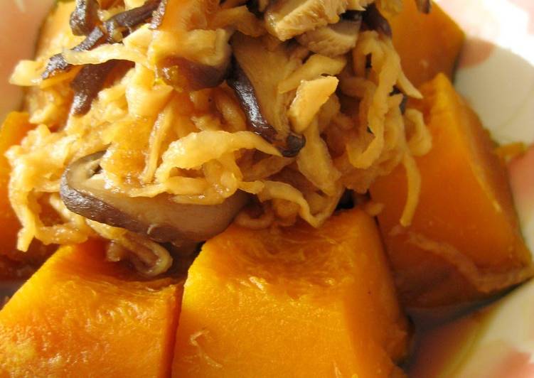 Recipe: Tasty Stewed Kabocha and Dried Shredded Daikon