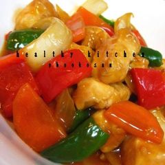 Healthy Sweet & Sour Ketchup Seasoned Chicken Breast A picture of Healthy Sweet & Sour Ketchup Seasoned Chicken Breast.