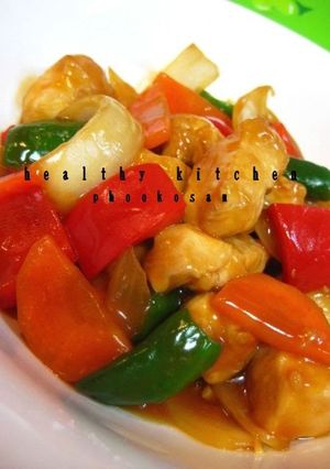 A picture of Healthy Sweet & Sour Ketchup Seasoned Chicken Breast.