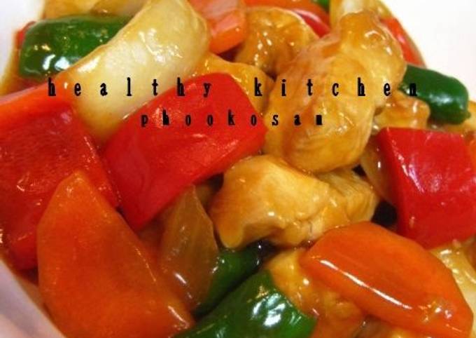 Recipe of Super Quick Homemade Healthy Sweet & Sour Ketchup Seasoned Chicken Breast