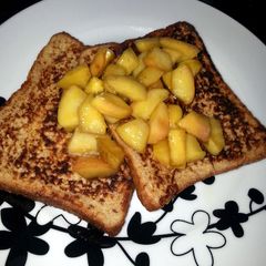 A picture of Cinnamon Toast with Stewed Caramel Apple.