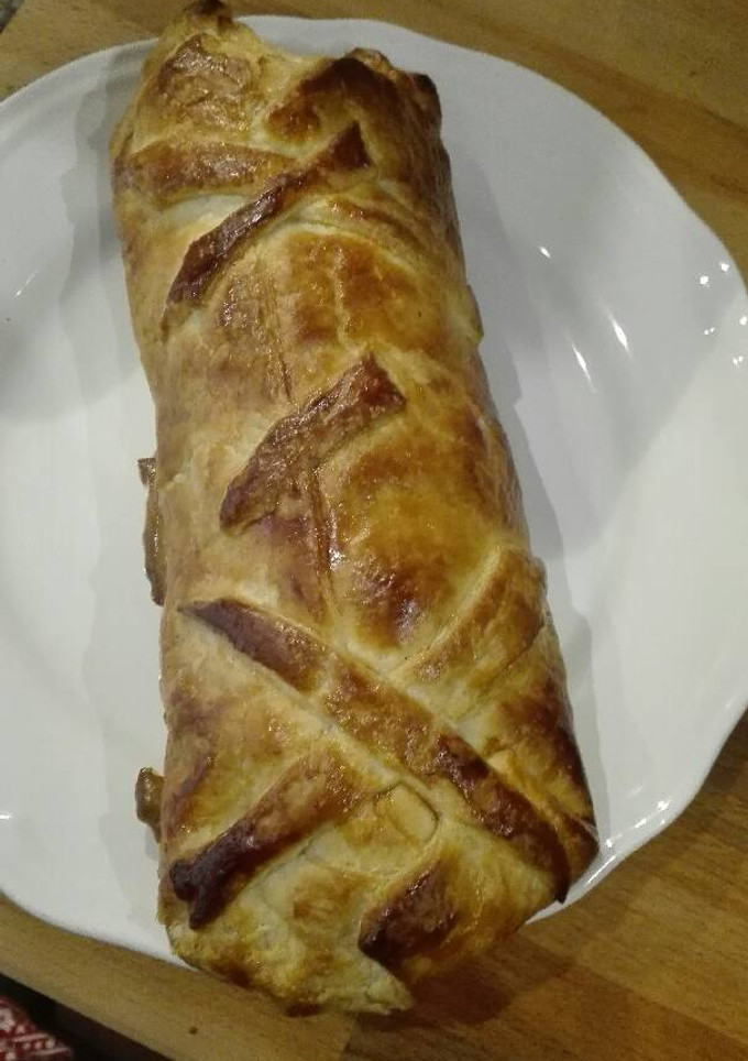Una foto de Solomillo de cerdo con queso y bacon